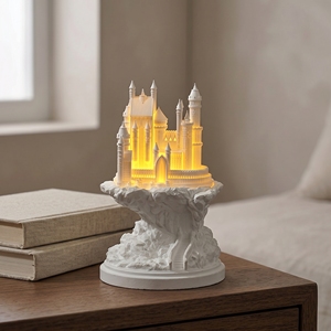 Lámpara de Noche con Base de Castillo de Fantasía, Portavelas de Aromaterapia con Potpourri, Ecológica, para Decoración de Sala de Estar y Dormitorio - Product Image 3
