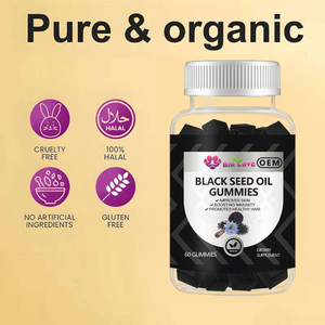 Gummies de qualité garantie pour la santé des cheveux et de la peau, à l'extrait d'huile de nigelle, pour la protection du foie, bonbons gélifiés naturels purs - Product Image 6