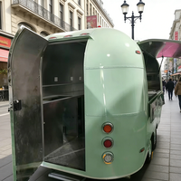 Chariot de cuisine mobile en aluminium personnalisable, grand camion de restauration, remorque alimentaire remorquable, camion à café, camion de snacks et de frites