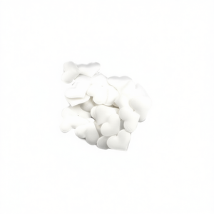 Coriandoli a Forma di Cuore in Tessuto ILAN 1.3mm Bianchi 100pz Decorativi - Product Image 1
