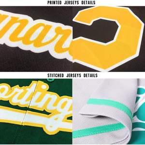 Uniforme deportivo de poliéster transpirable con camisetas de béisbol naranja negro personalizado con botón de personalización estilo Hip Hop - Product Image 4