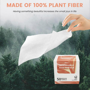 <span class=keywords><strong>Toallas</strong></span> de tejidos íntimos de fibra Bmaboo naturales originales compostables, uso seco y húmedo para limpieza de pieles sensibles - Product Image 2