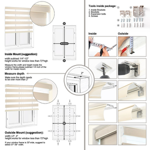 Waterproof Clear Built-In <strong>Horizontal</strong> Modern Electric Fabric Roll Small Window <strong>Blind</strong> Zebra Shades Blackout <strong>Blinds</strong> Plain Durable - Product Image 6