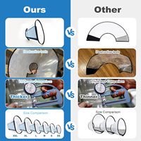 Collier de protection ajustable pour chien et chat, design simple, collier de récupération éлизабетанский en PVC, confortable pour le soutien post-opératoire