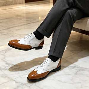 <span class=keywords><strong>Scarpe</strong></span> Oxford in Pelle Verniciata Lucida per Uomo, Calzature Formali da Cerimonia Stile Britannico per Gentiluomini - Product Image 5