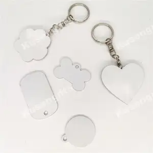 any shape customized sublimation tags Pet/cat/dog blank ID tags keychain for sublimation