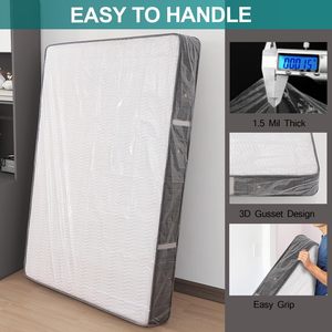 ถุงบรรจุภัณฑ์แบบใช้แล้วทิ้ง <span class=keywords><strong>ROMWE</strong></span> LDPE แบบมีข้างพับได้ สำหรับที่นอนควีนไซส์ ถุงคลุมเฟอร์นิเจอร์สำหรับการขนย้าย - Product Image 5