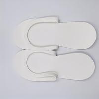 Vente en gros de pantoufles avec logo personnalisé, feuilles de plastique jetables avec semelle en EVA pour hôtel