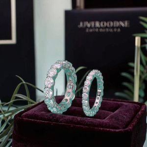 Joyería de mujer de diseño compacto de lujo de moissanita completa chapada en platino de plata S925 Europea americana de moda para aniversario - Product Image 4