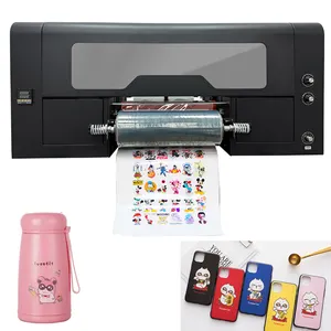 Hot 2 kepala Uv Dtf Printer A3 Cup casing telepon Label pencetakan stiker Laminating Xp600 Uv Transfer Ab Film 30Cm Printer Uv Dtf