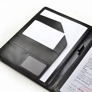 <b>A4</b> Padfolio PU Leather Portfolio Organizer PU <b>File</b> Document <b>Folder</b> With Wirting Pad <b>Folder</b> - Product Image 4