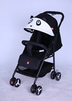 Poussette bébé avec dossier réglable, suspension des roues avant, accoudoirs amovibles, design pliable, en tissu lin, sûre pour les enfants en extérieur