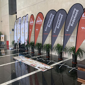 Drapeaux de plage personnalisés de 3m/3.5m | Drapeaux de bannière volants en polyester portables extérieurs Impression par sublimation de colorant polychrome - Product Image 4