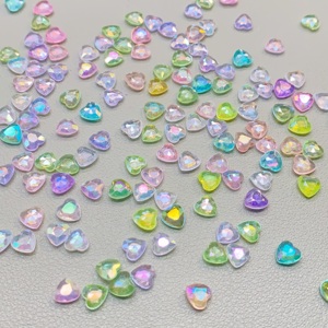 San Valentino con cuore in resina strass da matrimonio con cuore a forma di cuore decorazione per creazione di gioielli fai da te 1000 pezzi - Product Image 3