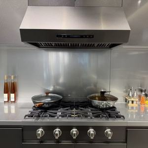 Hotte aspirante électrique 36 pouces 1000 m³/h pour cuisine et hôtel, télécommande, 2 lumières LED, murale, en acier inoxydable noir - Product Image 2
