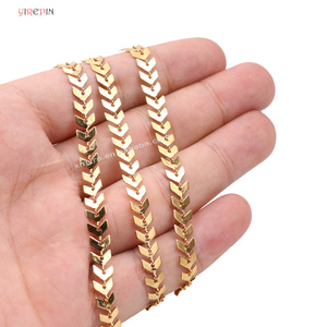 Colar de ouro com flecha de aço inoxidável 6mm, gargantilha de ouro com gola V, joia de osso de peixe e clavícula para mulheres, conjunto de joias - Product Image 3