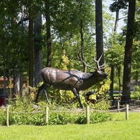 Sculpture de cerf en bronze grandeur nature MALTON pour jardin extérieur, statue de cerf en laiton, artisanat animal grandeur nature à vendre