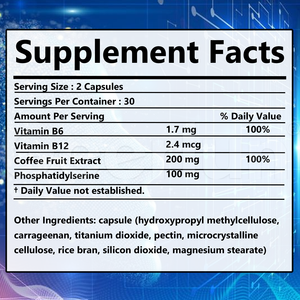 OEM Maßgeschneiderte Natürliche Vitamin <span class=keywords><strong>B</strong></span> Gehirn-Leistungssteigernde Nahrungsergänzung zur Förderung der Geistigen Klarheit und Gehirngesundheit Kapseln - Product Image 4