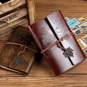 In-Stock Vintage Strap PU Notebook 100 Sheets Student <b>Notepad</b> Travel Check-In Stamp Book Gift From Manufacturer - Product Image 1