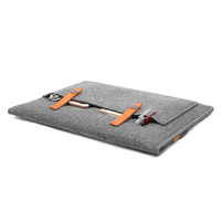 Sac pour ordinateur portable en feutre de paille tendance européen, pliable, à compartiment unique, ultra léger, idéal pour le bureau, la chambre à coucher