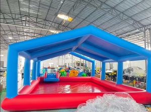 Kích thước tùy chỉnh hồ bơi nước <span class=keywords><strong>Inflatable</strong></span> với Lều công viên nước sản phẩm trên bán - Product Image 4