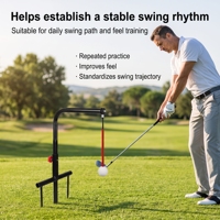 Entraîneur de swing de golf rotatif à 360 degrés avec cadre en fer, aide à la pratique pour débutants, correction de posture, intérieur/extérieur