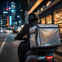 Sac isotherme portable pour pique-nique en aluminium avec isolation à bulles