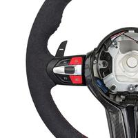 Volant personnalisé M Performance en cuir noir avec marqueur rouge et palettes de changement de vitesse pour BMW F30 F10 F20 Chassis Remplacement direct