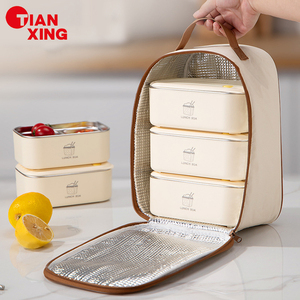 Tianxing Xách Tay Thép Không Gỉ Bento Hộp Ăn Trưa Với Túi Lò Microwave Nước Nóng Container Lưu Trữ Thực Phẩm Cho Các Trường Học - Product Image 3