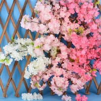 3 Branches de fleurs de cerisier artificielles en soie, branches de fleurs de cerisier blanches, feuilles, décoration pour mariage, fête des pères, Halloween