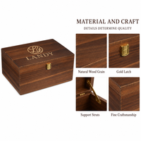 Boîte en bois avec couvercle à charnières, élégante boîte à souvenirs en bois d'acacia avec fermoir métallique fiable pour boutique professionnelle