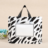 Sacs de shopping en PP de luxe pour la vente au détail, logo personnalisé, impression plastique pour vêtements, cadeau personnalisé, réutilisable, pliable, recyclable, Flexiloop