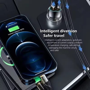 Fabbrica 48W tipo C <span class=keywords><strong>caricabatteria</strong></span> da <span class=keywords><strong>auto</strong></span> trasparente ricarica rapida USB PD in metallo <span class=keywords><strong>caricabatteria</strong></span> <span class=keywords><strong>per</strong></span> <span class=keywords><strong>iPhone</strong></span> Samsung <span class=keywords><strong>per</strong></span> telefoni cellulari Huawei - Product Image 4