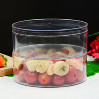 Grande Boîte Ronde en PS Plastique Jetable pour Tiramisu, Luxueuse et Recyclable, Conteneur à Biscuits en PS pour Aliments, Bonbons, Salades – Emballage Premium