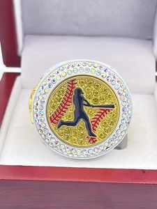 Anillos deportivos, bateador de softbol CHAMPION RING Player Award, colores surtidos y piedras preciosas Prismatic White - Product Image 4