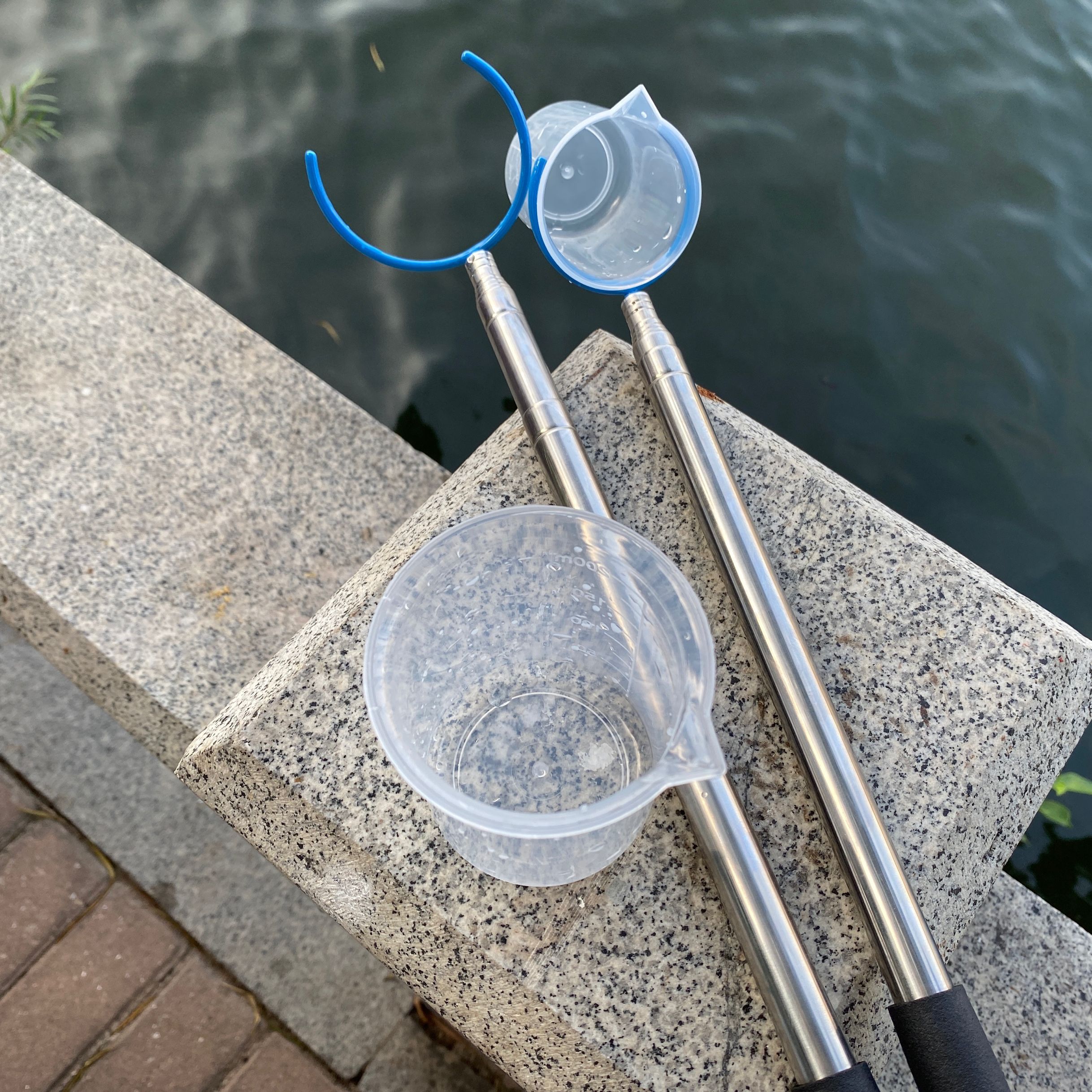 Новый продукт, 2,4 м, телескопическая удочка для проверки качества воды на заказ, удлинитель из нержавеющей стали