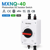 Interrupteur photovoltaïque DC-PV2 MXNQ-40 1500V 32A IP66 2P 4P, interrupteur de déconnexion solaire certifié CE