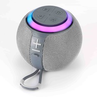 TG683 RGB LED Boombox BT-Lautsprecher, tragbarer, kabelloser Mini-Musikbox-Lautsprecher, runde Kugel-Soundbox mit Tragegurt und Haken