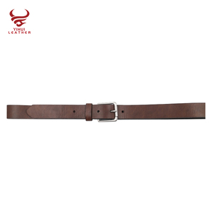 Cinto de couro pu casual masculino, fivela de cinto marrom para homens, 2022 - Product Image 2