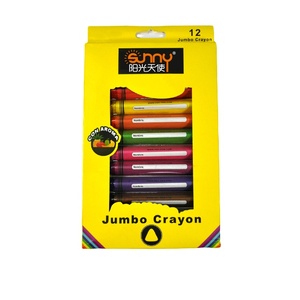 Jumbo tam giác sáp <span class=keywords><strong>Crayon</strong></span> với màu sắc tươi sáng cho vẽ sơn dễ dàng rửa sạch with12 màu sắc - Product Image 3