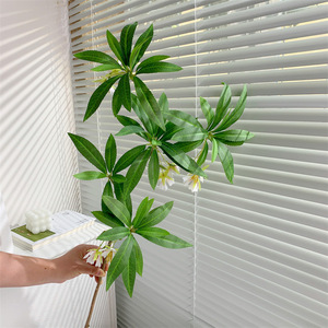 Muyu Chronicles Artificial <b>Flower</b> <b>Single</b> Branch Silk Green Plant For Home Office Decor Photography Props - Product Image 1