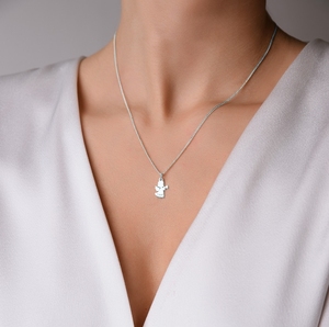 Ispire in acciaio inox 18k placcato oro piccolo angelo <span class=keywords><strong>collana</strong></span> gioielli in bianco personalizzato inciso collane per la festa della mamma ragazza regalo - Product Image 4