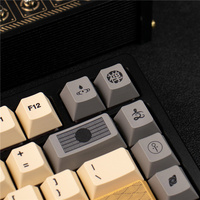 GG Beige/Grey/Yellow Keycaps Cherry Profile Keycaps 148 Keys PBT Sublimation for Mx Switch Magnetic Wooting Mechanical Keyboard