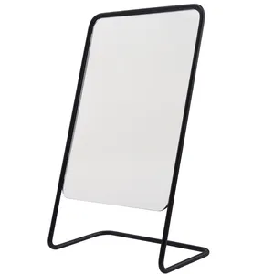 Cermin meja berdiri warna hitam logam kualitas tinggi cermin Makeup Desktop bentuk persegi cermin kosmetik untuk Makeup