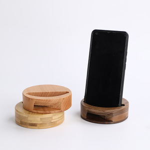 Creative phone stand, physical amplifier, dual-use, no-charging <b>external</b> <b>speaker</b> phone base, solid wood desktop amplifier. - Product Image 4