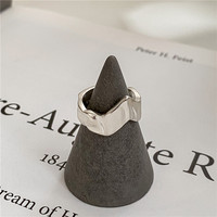 Ada Jewelry Anillo de Plata para Mujer, Diseño Ondulado Simple y Resistente de Plata de Ley S925, Anillo de Eternidad