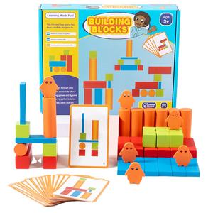 Pinguino per bambini Set di blocchi di costruzione creativa torre di impilamento giocattoli educativi per i bambini con carte di attività - Product Image 1