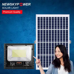 Newsky כוח JD-8300L 300W Lifepo4 ליתיום סוללה Led שמש מבול אור