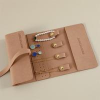 CULLUS Sac de rangement pour bijoux personnalisé avec logo 10*24cm, sac pliable portable, petit sac pour boucles d'oreilles, collier, bague, sac à bijoux enroulable