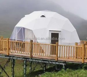 Ustomizable-tienda de campaña con cúpula geodésica para exteriores, carpa de Safari para hotel